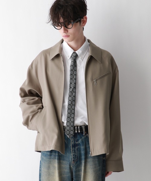 RAGEBLUE（レイジブルー）の「ツイルジップジャケット（ブルゾン・メンズ・ブラック/ホワイト/ベージュ・MEDIUM/LARGE）」の13枚目の写真