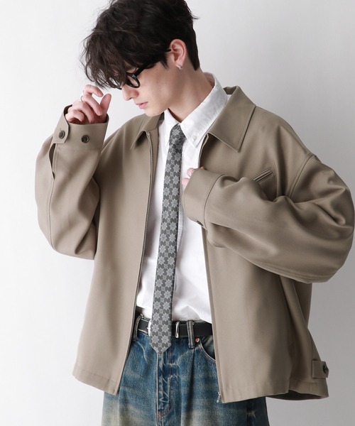 RAGEBLUE（レイジブルー）の「ツイルジップジャケット（ブルゾン・メンズ・ブラック/ホワイト/ベージュ・MEDIUM/LARGE）」の14枚目の写真