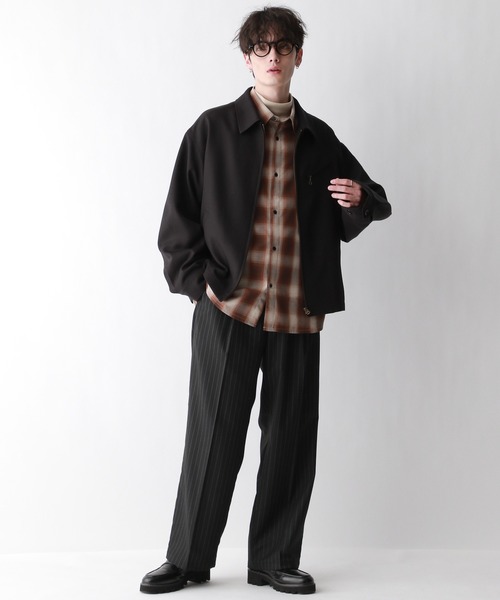 RAGEBLUE（レイジブルー）の「ツイルジップジャケット（ブルゾン・メンズ・ブラック/ホワイト/ベージュ・MEDIUM/LARGE）」の6枚目の写真