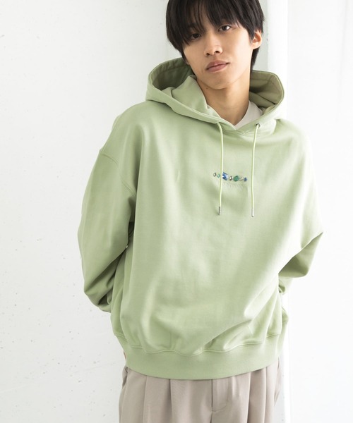 SENSE OF PLACE by URBAN RESEARCH(センスオブプレイスバイアーバンリサーチ)の「Gem Stone Cropped Hoodie(パーカー・メンズ・ネイビー/ブラック/ミント・MEDIUM/LARGE)」の15枚目の写真