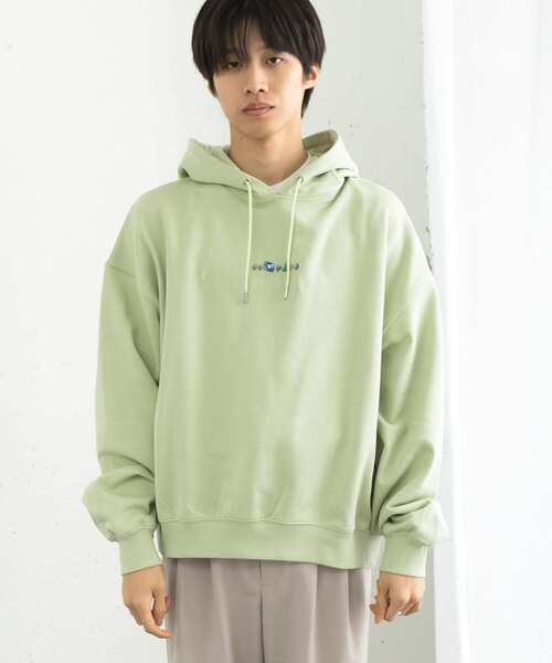 SENSE OF PLACE by URBAN RESEARCH(センスオブプレイスバイアーバンリサーチ)の「Gem Stone Cropped Hoodie(パーカー・メンズ・ネイビー/ブラック/ミント・MEDIUM/LARGE)」の16枚目の写真
