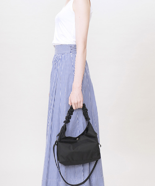 Drifter（ドリフター）の「GATHER HANDLE BAG／ギャザーハンドルバッグ（ショルダーバッグ・レディース・ケリーグリーン/ピンク/ブラック/ブルー/ブラウン/ピーコックグリーン系・FREE）」の16枚目の写真