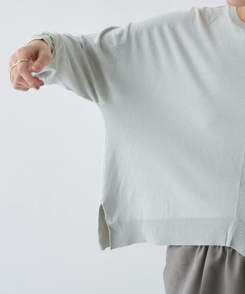cloenc（クロエンス）の「イレヘムニットプルオーバー（ニット/セーター・レディース・グリーン系/ホワイト/ダークグレー・02）」の12枚目の写真