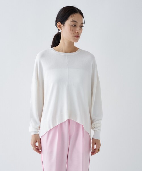 cloenc（クロエンス）の「イレヘムニットプルオーバー（ニット/セーター・レディース・グリーン系/ホワイト/ダークグレー・02）」の19枚目の写真