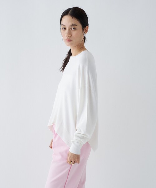 cloenc（クロエンス）の「イレヘムニットプルオーバー（ニット/セーター・レディース・グリーン系/ホワイト/ダークグレー・02）」の22枚目の写真