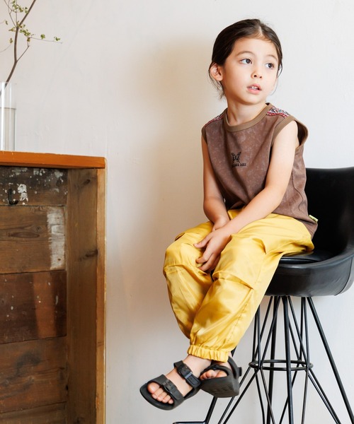 MAKE YOUR DAY（メイクユアデイ）の「チロリアンスリーブレスTシャツ■80～140cm（Tシャツ/カットソー・キッズ・グレー/ブラウン・90/100/110/120/130/140/80）」の10枚目の写真