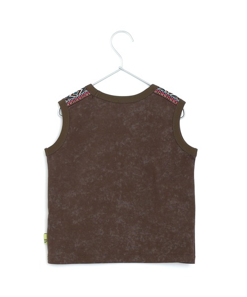 MAKE YOUR DAY（メイクユアデイ）の「チロリアンスリーブレスTシャツ■80～140cm（Tシャツ/カットソー・キッズ・グレー/ブラウン・90/100/110/120/130/140/80）」の14枚目の写真