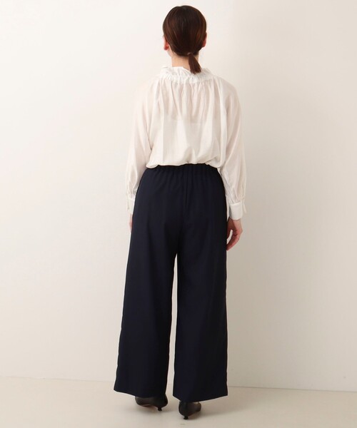 MICO COULIER（ミコクリエ）の「《オケージョン対応》シルキーローンリボンブラウス（シャツ/ブラウス・レディース・ラベンダー/オフホワイト/チャコールグレー・38）」の9枚目の写真