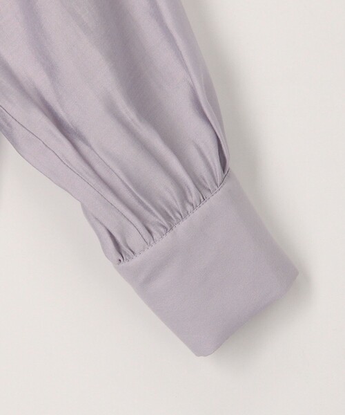 MICO COULIER（ミコクリエ）の「《オケージョン対応》シルキーローンリボンブラウス（シャツ/ブラウス・レディース・ラベンダー/オフホワイト/チャコールグレー・38）」の14枚目の写真