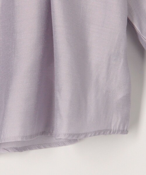 MICO COULIER（ミコクリエ）の「《オケージョン対応》シルキーローンリボンブラウス（シャツ/ブラウス・レディース・ラベンダー/オフホワイト/チャコールグレー・38）」の16枚目の写真