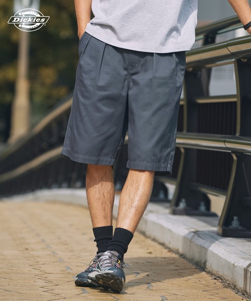 Dickies/ディッキーズ 別注 TCツイル ツータック イージーワイドハーフ