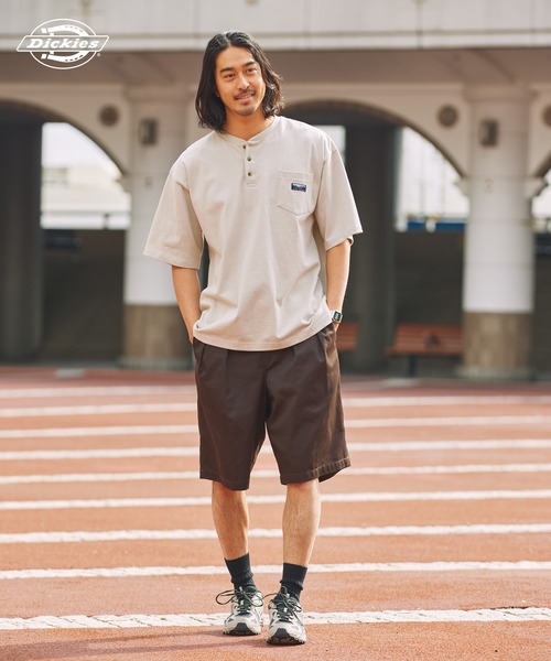 Dickies/ディッキーズ 別注 TCツイル ツータック イージーワイドハーフ