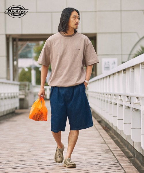 Dickies（ディッキーズ）の「Dickies/ディッキーズ 別注 TCツイル ツータック イージーワイドハーフパンツ【THE CRAFT CREW PRODUCTS】（チノパンツ・メンズ・カーキ/チャコール/ベージュ/ブルー/スミクロ/ブラック/ダークブラウン/インディゴブルー・S/2L/L/M）」の22枚目の写真