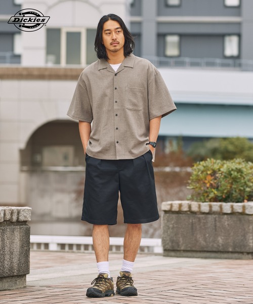 Dickies/ディッキーズ 別注 TCツイル ツータック イージーワイドハーフ