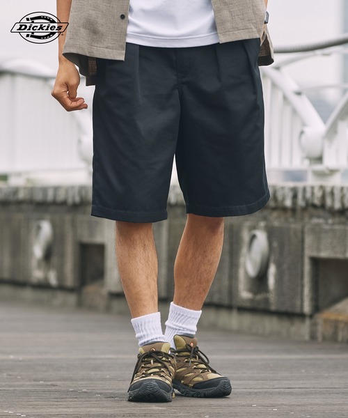 Dickies/ディッキーズ 別注 TCツイル ツータック イージーワイドハーフ