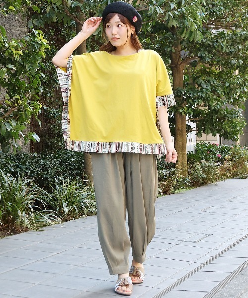 チチカカ（チチカカ）の「チャーム付きペルテープサマーベレー（ハンチング/ベレー帽・レディース・ベージュ/ブラック・FREE）」の4枚目の写真