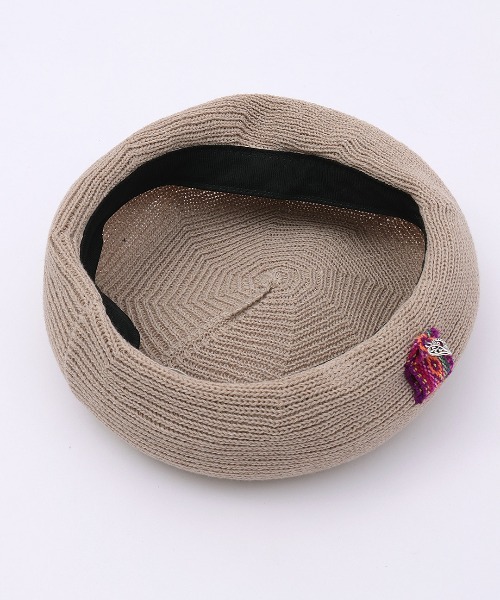 チチカカ（チチカカ）の「チャーム付きペルテープサマーベレー（ハンチング/ベレー帽・レディース・ベージュ/ブラック・FREE）」の8枚目の写真