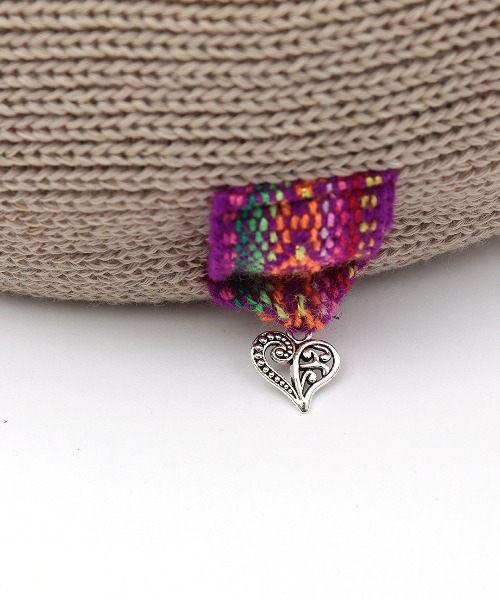 チチカカ（チチカカ）の「チャーム付きペルテープサマーベレー（ハンチング/ベレー帽・レディース・ベージュ/ブラック・FREE）」の11枚目の写真