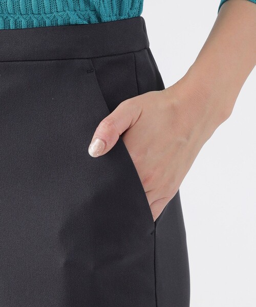 TRANS WORK(トランスワーク)の「【ウォッシャブル】フルダルストレッチツイルワイドストレートパンツ(その他パンツ・レディース・ネイビー/ホワイト系その他・40/38)」の8枚目の写真