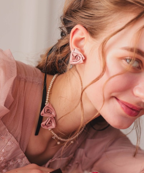 Dorry Doll（ドリードール）の「ロージーピアス（ピアス（両耳用）・レディース・ピンク/ブラック・FREE）」の9枚目の写真