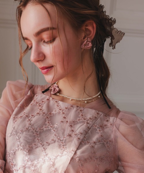 Dorry Doll（ドリードール）の「ロージーピアス（ピアス（両耳用）・レディース・ピンク/ブラック・FREE）」の8枚目の写真