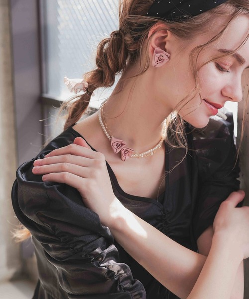 Dorry Doll（ドリードール）の「ロージーピアス（ピアス（両耳用）・レディース・ピンク/ブラック・FREE）」の10枚目の写真