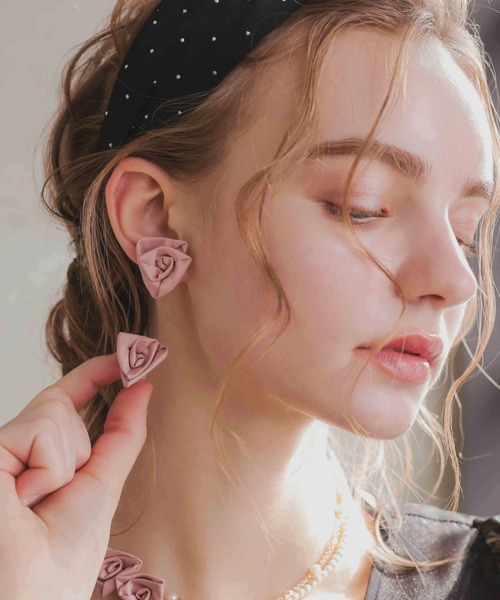 Dorry Doll（ドリードール）の「ロージーピアス（ピアス（両耳用）・レディース・ピンク/ブラック・FREE）」の7枚目の写真