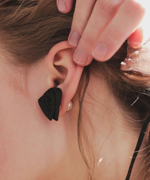 Dorry Doll（ドリードール）の「ロージーピアス（ピアス（両耳用）・レディース・ピンク/ブラック・FREE）」の3枚目の写真