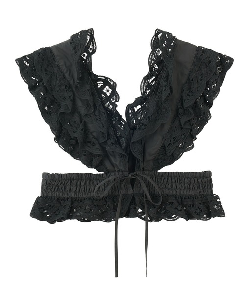 ROSE BUD(ローズバッド)の「(CREOLME)LACE BUSTIER(シャツ/ブラウス・レディース・ホワイト/ブラック・ONE SIZE)」の3枚目の写真