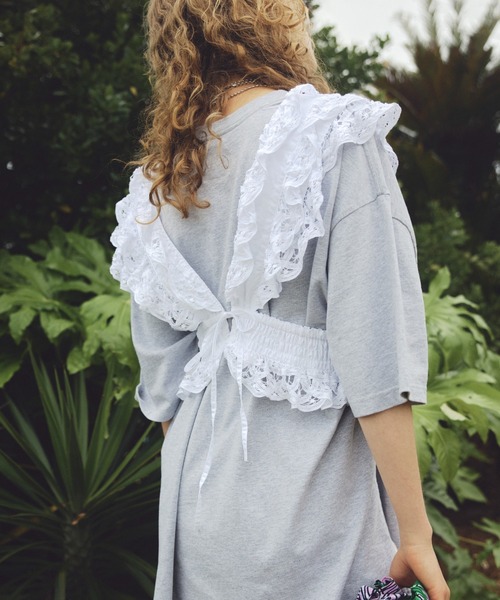 ROSE BUD(ローズバッド)の「(CREOLME)LACE BUSTIER(シャツ/ブラウス・レディース・ホワイト/ブラック・ONE SIZE)」の7枚目の写真