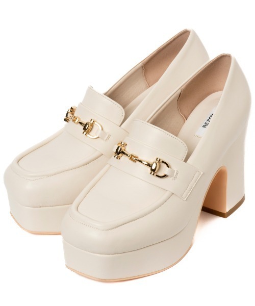 REZOY（リゾイ）の「【REZOY】ユニットソール厚底ビットローファー（ローファー・レディース・アイボリー/ベージュ系/ブラック・S/M/L/LL）」の9枚目の写真