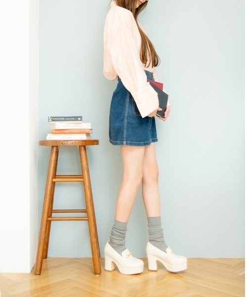 REZOY（リゾイ）の「【REZOY】ユニットソール厚底ビットローファー（ローファー・レディース・アイボリー/ベージュ系/ブラック・S/M/L/LL）」の17枚目の写真