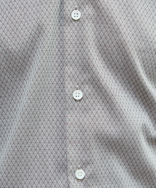 MEN'S MELROSE（メンズメルローズ）の「HITOYOSHIダブルネーム ｜ ヴィンテージパターンワイドカラーシャツ（シャツ/ブラウス・メンズ・ブルー/ライトベージュ・4/3/2/5）」の8枚目の写真