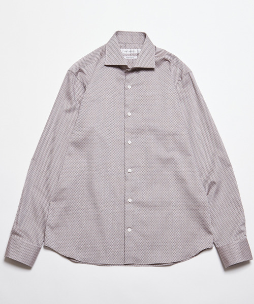 MEN'S MELROSE（メンズメルローズ）の「HITOYOSHIダブルネーム ｜ ヴィンテージパターンワイドカラーシャツ（シャツ/ブラウス・メンズ・ブルー/ライトベージュ・4/3/2/5）」の10枚目の写真