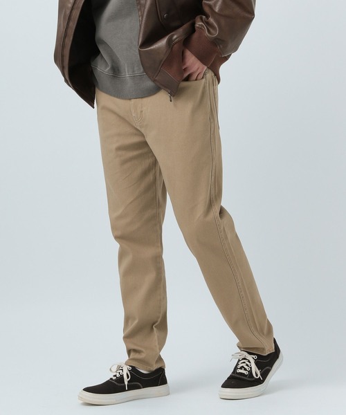 BAYFLOW（ベイフロー）の「[大人見え]スリムストレッチサテンパンツ≪ストレッチ≫（チノパンツ・メンズ・ベージュ/カーキ/チャコール・MEDIUM/LARGE）」の3枚目の写真