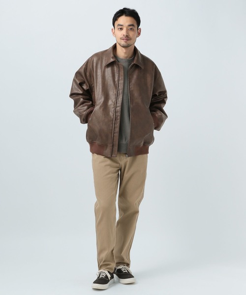 BAYFLOW（ベイフロー）の「[大人見え]スリムストレッチサテンパンツ≪ストレッチ≫（チノパンツ・メンズ・ベージュ/カーキ/チャコール・MEDIUM/LARGE）」の5枚目の写真