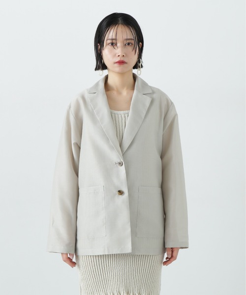 N.（N. Natural Beauty Basic）（エヌエヌナチュラルビューティーベーシック）の「シアーテーラードジャケット（テーラードジャケット・レディース・ベージュ/チャコールグレー/セージグリーン・MEDIUM）」の17枚目の写真