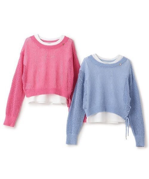 kate spade new york kids(ケイトスペードニューヨーク)の「トドラー メッシュニット&Tシャツセット(アンサンブル・キッズ・サックスブルー/チェリーピンク・130cm/120cm)」の18枚目の写真