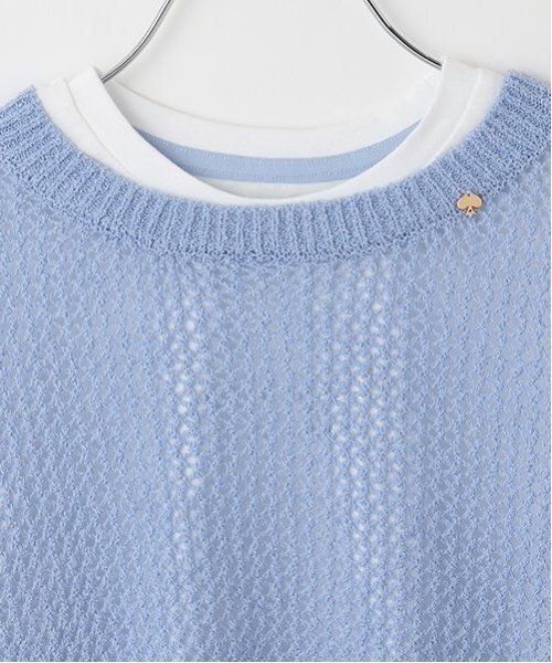 kate spade new york kids(ケイトスペードニューヨーク)の「トドラー メッシュニット&Tシャツセット(アンサンブル・キッズ・サックスブルー/チェリーピンク・130cm/120cm)」の6枚目の写真