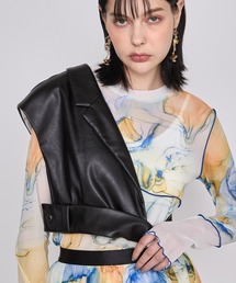 casane | CASANE（カサネ）アシメテーラードビスチェ(ベスト)