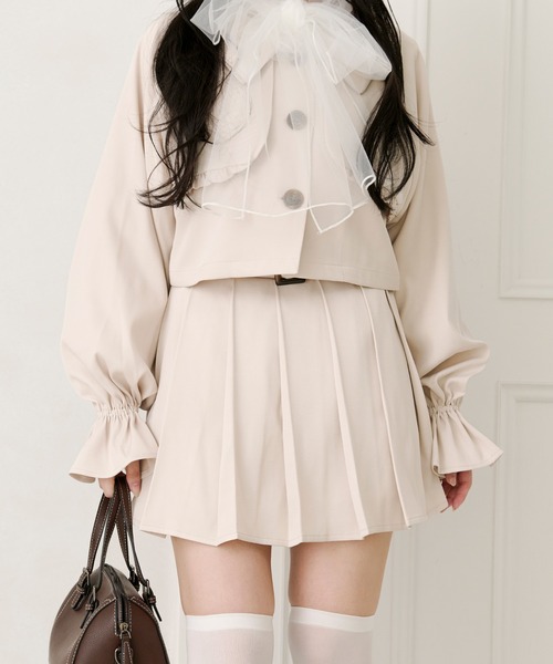 セール】【セットアップ可能】ベルト付きトレンチスカパン（スカート