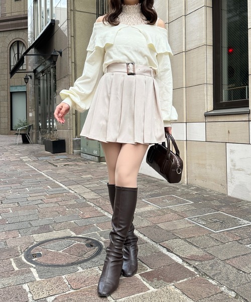 apres jour（アプレジュール）の「【セットアップ可能】ベルト付きトレンチスカパン（スカート・レディース・チャコールグレー/アイボリー/ライトベージュ・X-LARGE/フリー）」の11枚目の写真