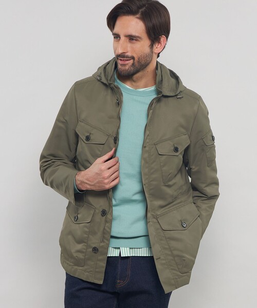 MACKINTOSH LONDON(マッキントッシュ ロンドン)の「【WEB・一部店舗限定】【BERWICK】ナイロンツイルフーデッドブルゾン(ブルゾン・メンズ・ネイビー/グリーン系その他3・38/40)」の2枚目の写真