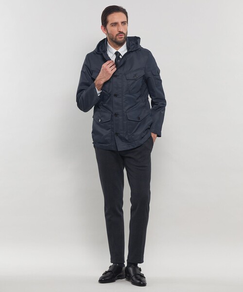MACKINTOSH LONDON(マッキントッシュ ロンドン)の「【WEB・一部店舗限定】【BERWICK】ナイロンツイルフーデッドブルゾン(ブルゾン・メンズ・ネイビー/グリーン系その他3・38/40)」の10枚目の写真