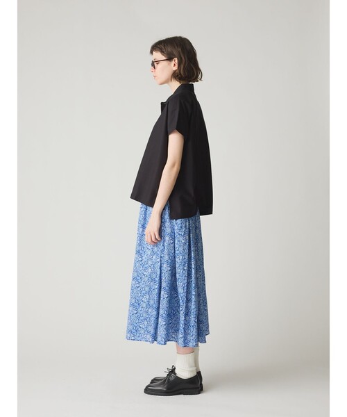 MidiUmi(ミディウミ)の「MidiUmi ポロノースリーブプルオーバー(Tシャツ/カットソー・レディース・オフホワイト/ブラック/ネイビー・FREE)」の12枚目の写真