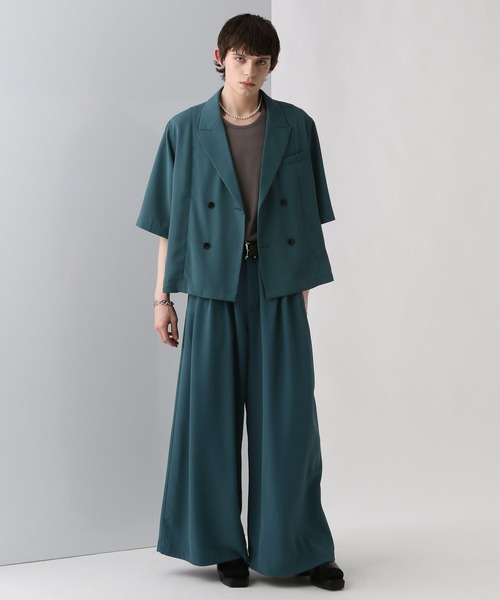 HARE（ハレ）の「【SET UP対応】DABOルーズワイドパンツ(HARE)（スラックス・メンズ・ブラック/グレー/オフホワイト/ブルー/イエロー・SMALL/MEDIUM/LARGE）」の9枚目の写真