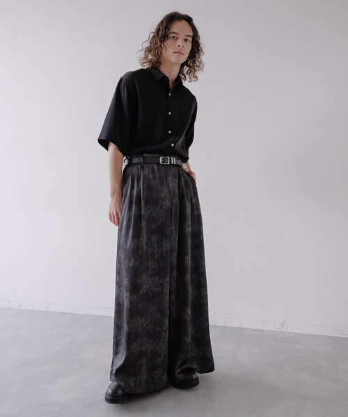 HARE（ハレ）の「【SET UP対応】DABOルーズワイドパンツ(HARE)（スラックス・メンズ・ブラック/グレー/オフホワイト/ブルー/イエロー・SMALL/MEDIUM/LARGE）」の16枚目の写真