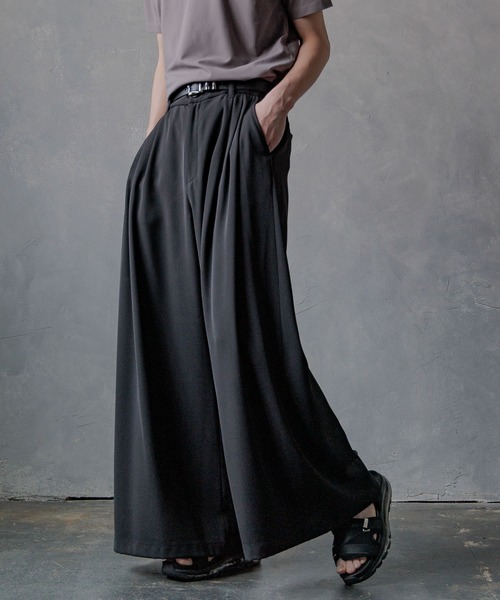 HARE（ハレ）の「【SET UP対応】DABOルーズワイドパンツ(HARE)（スラックス・メンズ・ブラック/グレー/オフホワイト/ブルー/イエロー・SMALL/MEDIUM/LARGE）」の22枚目の写真