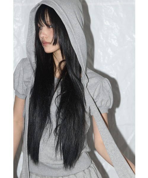 【FANCY CLUB】PUFF ROUND SCARF HOODIE Puff Round Scarf Hoodie (Black) F25QB081 - FANCY CLUB | 60