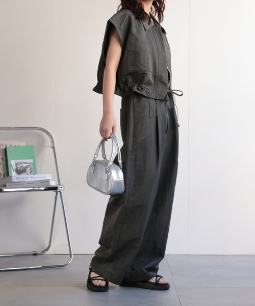 サロペット・オーバーオール・オールインワン vintage velour jumpsuits セール】【セットアップ対応】ウエストリボンサロペット